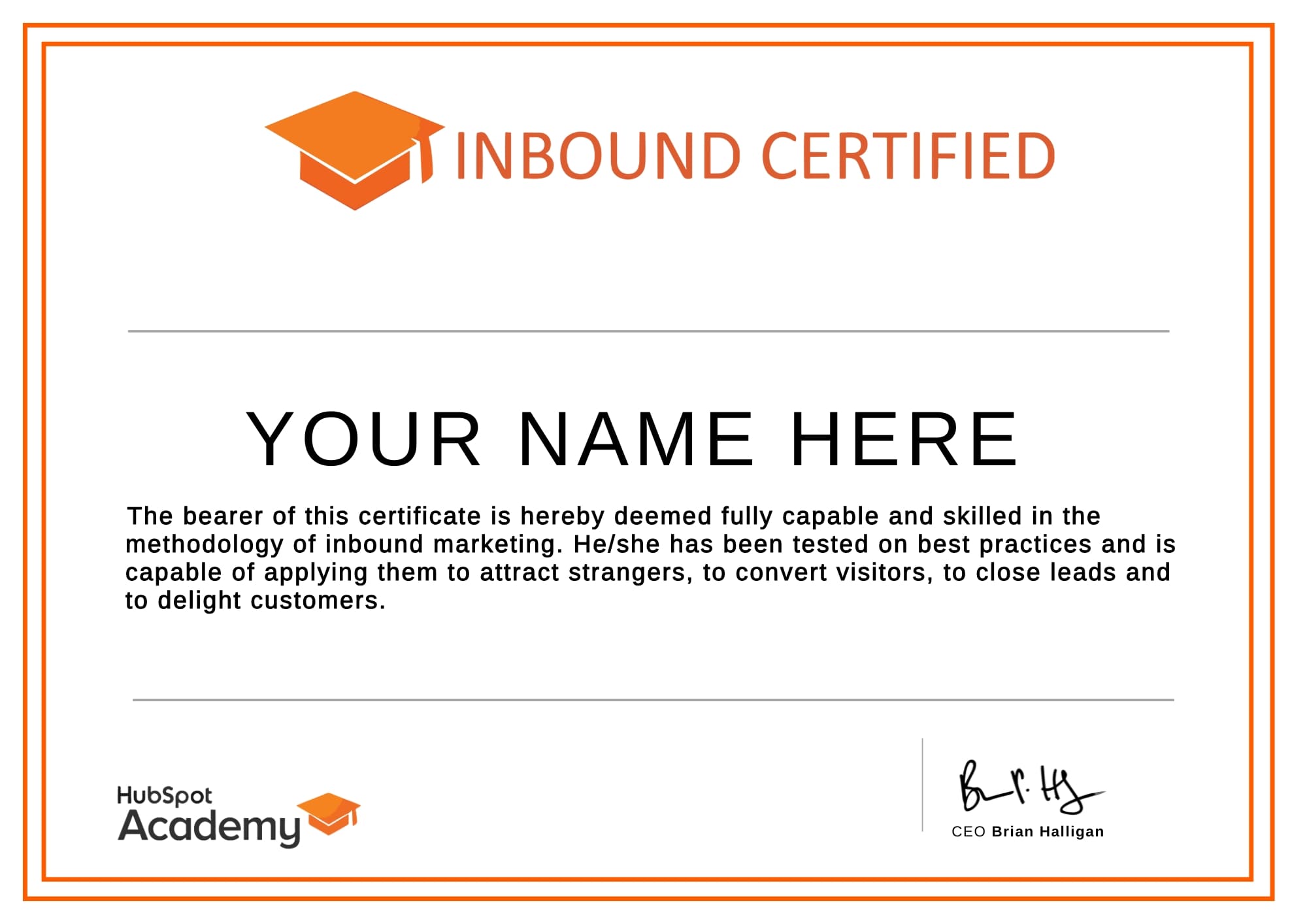 Inbound Certificate digital moodie