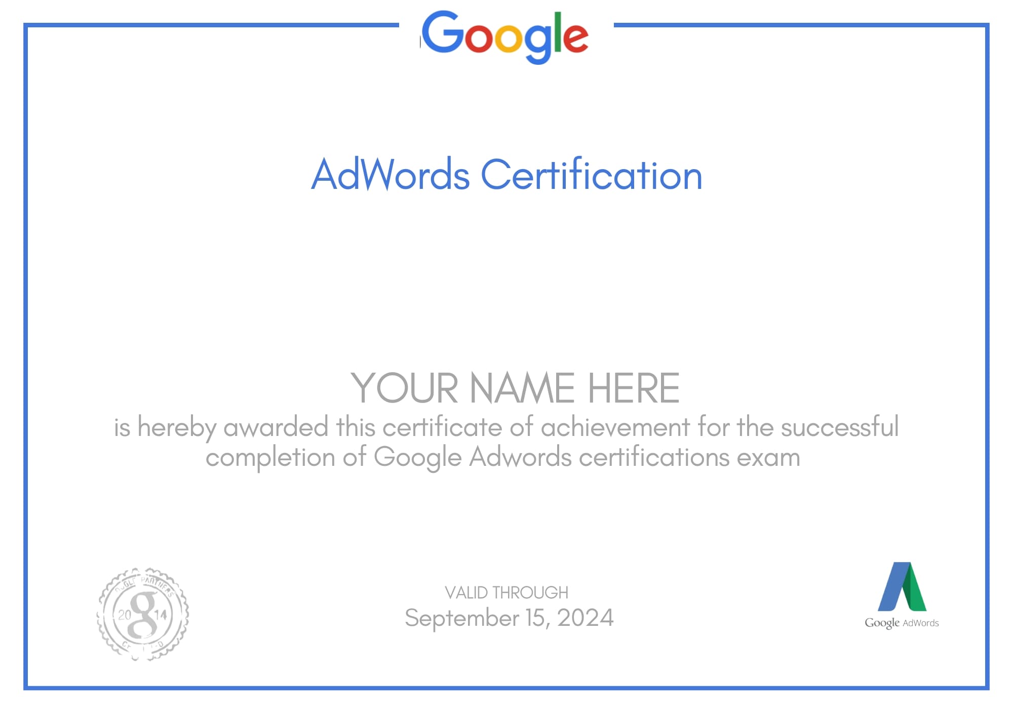 adword certificate digital moodie