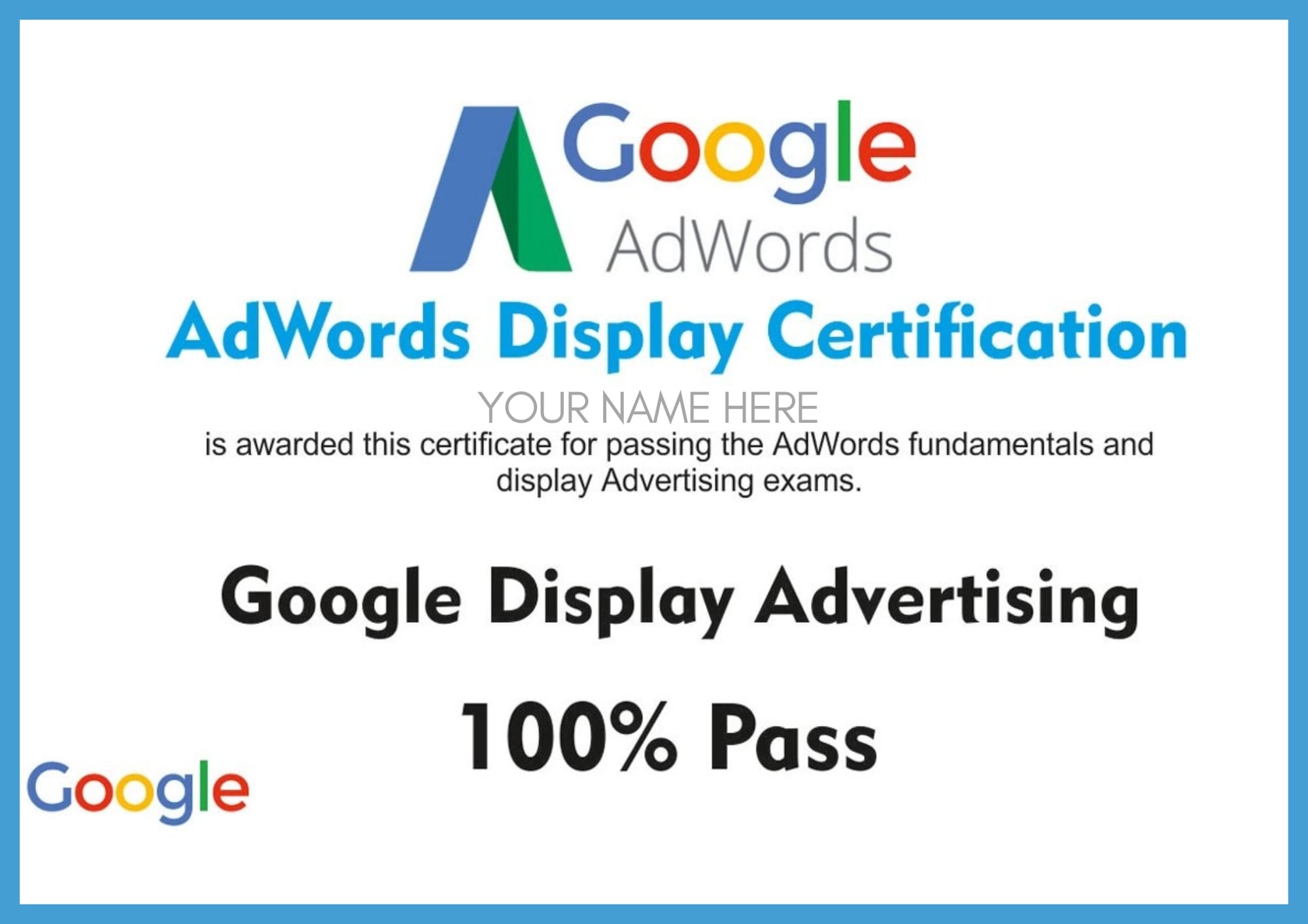 google adword certificate digital moodie