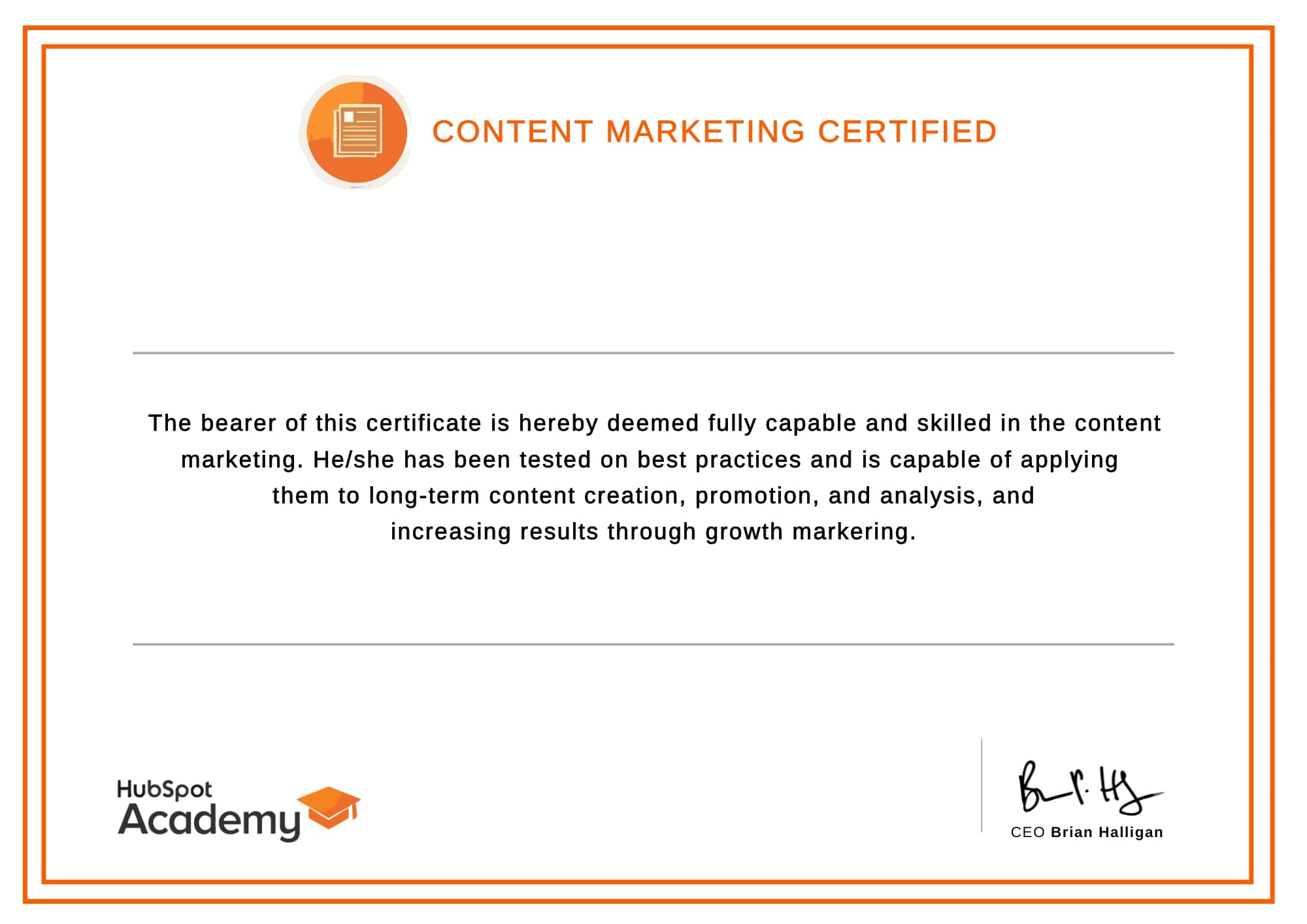 hubspot certificate digital moodie